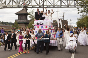 Gay Lesbian Marriage Parade Float